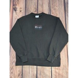 Champion Reverse Weave Graphic Logo Crewneck Pullover Sweater Size Large